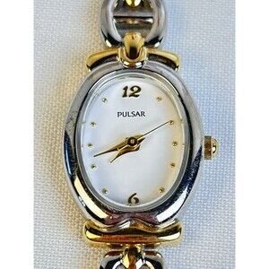 Vintage Pulsar V811-X038 Women’s Dress Watch Two-Tone New Battery Tested Working